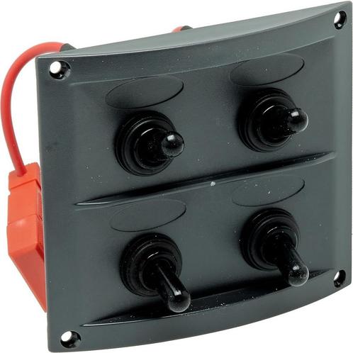Schakelpaneel Boot 12V met 4 Schakelaars 109x97mm, Watersport en Boten, Accessoires en Onderhoud, Ophalen of Verzenden