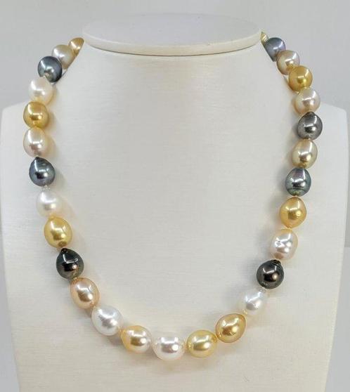 Halsketting 10x12,3 mm Zuidzee- en Tahiti-parels, Sieraden, Tassen en Uiterlijk, Kettingen