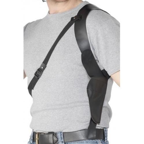 Zwarte carnaval pistool holster - Politie accessoires, Hobby en Vrije tijd, Feestartikelen, Ophalen of Verzenden
