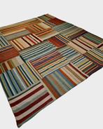 Groot Kelim Patchwork 300x250 wollen vloerkleed India, Kelim kilim flatweave wollen vloerkleed perzisch tapijt, Ophalen of Verzenden