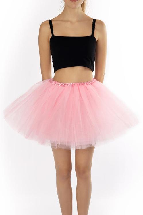 KIMU® Tutu Lichtroze Tule Rokje 110 116 122 128 134 140 Roze, Kinderen en Baby's, Carnavalskleding en Verkleedspullen, Meisje