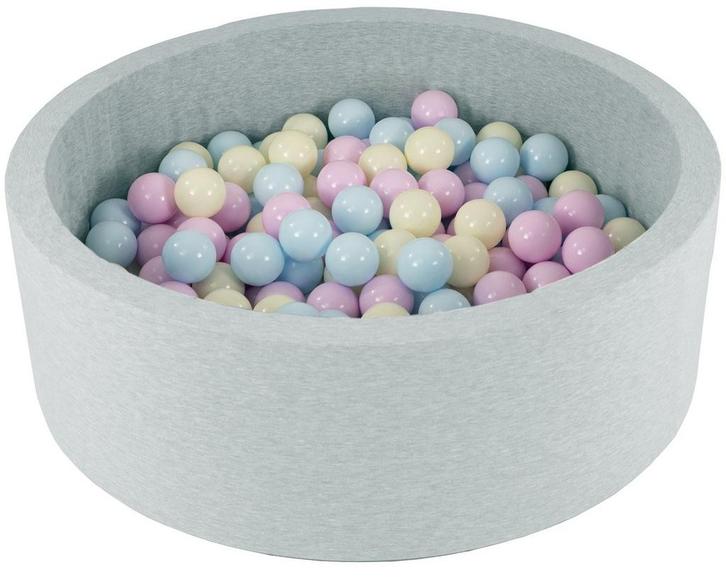 Ronde ballenbak met 200 pastelkleurige ballen - 90x30 cm..., Kinderen en Baby's, Speelgoed | Babyspeelgoed, Nieuw, Ophalen of Verzenden