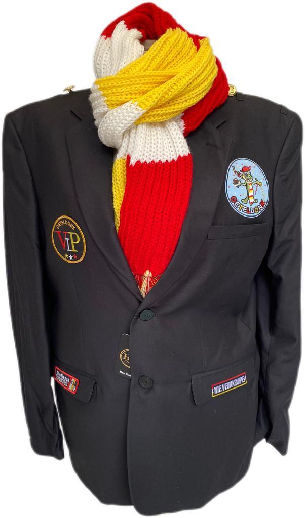 Oeteldonk jas man zwart incl. emblemen NIEUW: 59,99, Kleding | Heren, Carnavalskleding en Feestkleding, Carnaval, Overige maten