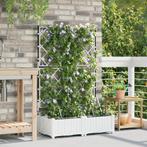 vidaXL Tuinplantbakken Rooster met opslag Wit 80 x 40 x 126, Tuin en Terras, Verzenden, Nieuw, Minder dan 60 cm, 60 cm of meer