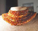 Cognackleurige Baltische barnsteen ketting extreem lang -, Verzamelen, Mineralen en Fossielen