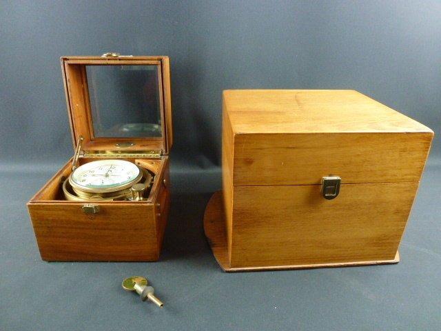 Klok - wempe - Messing, Hout - 20th century, Antiek en Kunst, Curiosa en Brocante