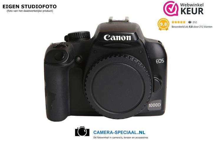 Canon EOS 1000D digitale camera (28.703 clicks) met garantie, Audio, Tv en Foto, Fotocamera's Digitaal, Spiegelreflex, Zo goed als nieuw
