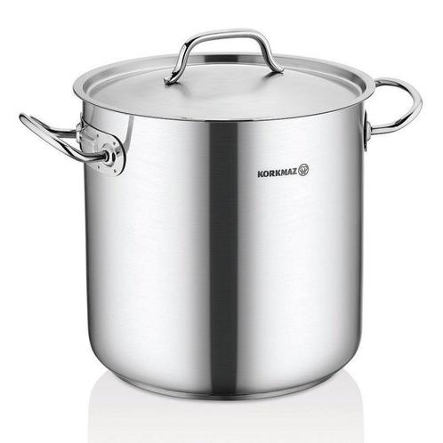 Korkmaz Gastro Proline RVS XXL kookpan/soeppan groot 42.5L, Huis en Inrichting, Keuken | Potten en Pannen, Ophalen of Verzenden