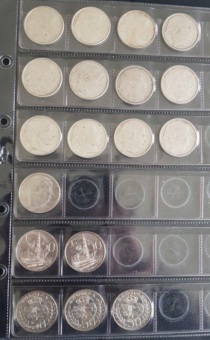 België. Lot van 30 zilveren Belgische munten (Zonder, Postzegels en Munten, Munten | Europa | Niet-Euromunten