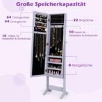 Sieradenkast met spiegel - Passpiegel - Spiegelkast - Paars, Verzenden, Zo goed als nieuw