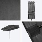2dekans | LifeGoods Dubbele Parasol - 270x460cm - Waterdicht, Ophalen of Verzenden, Zo goed als nieuw