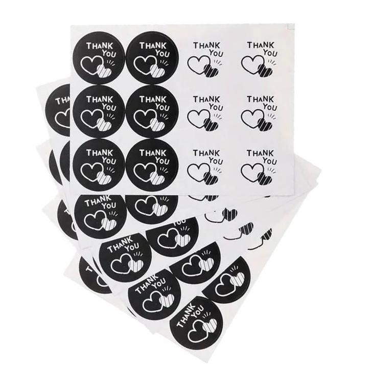Fako Bijoux - Thank You Stickers Op Vel - 35mm - Thank You, Diversen, Cadeauverpakkingen, Verzenden