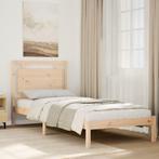 vidaXL Bedframe extra lang zonder matras massief hout 90x210, Eenpersoons, Bruin, Verzenden, Nieuw