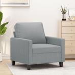 vidaXL Fauteuil 60 cm stof lichtgrijs, Huis en Inrichting, Banken | Bankstellen, Eenpersoons, Verzenden, Nieuw, Minder dan 150 cm