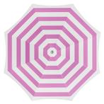 Strandparasol pink stripes 180 cm, Nieuw, Verzenden