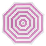 Strandparasol pink stripes 180 cm, Verzenden, Nieuw