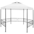vidaXL Tuinprieel 180 g/m² 323x275x265 cm wit, Verzenden, Nieuw