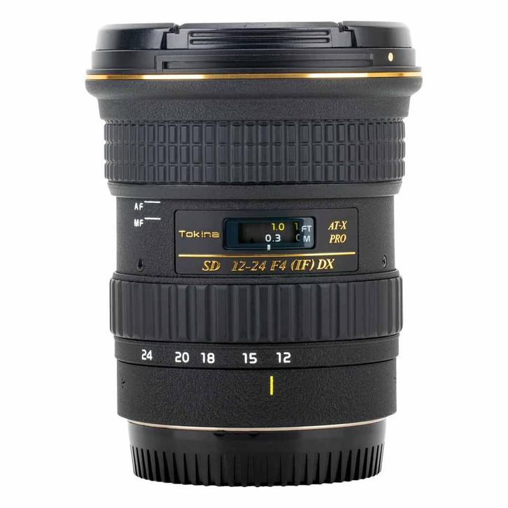 Tokina 12-24mm f/4 AT-X Pro DX - Geschikt voor met garantie, Audio, Tv en Foto, Fotografie | Lenzen en Objectieven, Gebruikt, Ophalen of Verzenden