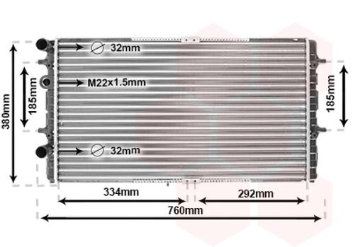 RADIATOR VOOR SEAT CORDOBA 1993-1996 6K0121253AG, Auto-onderdelen, Airco en Verwarming, Nieuw, Ophalen of Verzenden