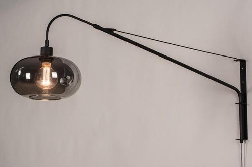 Rietveld Wandlampen - Zwart, Grijs - Glas, Metaal, Huis en Inrichting, Lampen | Wandlampen, Verzenden