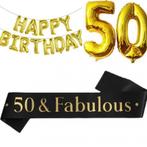 3-delige decoratie set 50 & Fabulous, Verzenden, Nieuw, Versiering, Abraham of Sarah