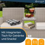 Tuinbank - Weerbestendig - Polyrattan - Inc. Kussens - Grijs, Verzenden, Nieuw