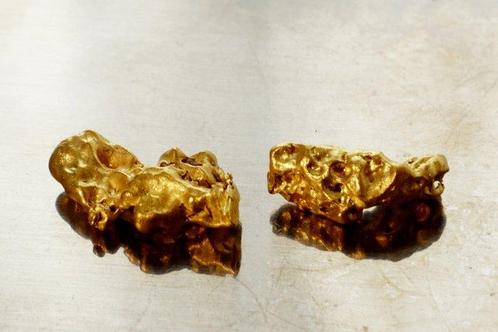 Goud Goud nugget- 1.03 g - (2), Verzamelen, Mineralen en Fossielen