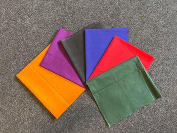 6 Fat quarters - Effen kleuren mix Quiltstoffen / Patchwork beschikbaar voor biedingen