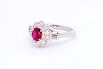 Ring Platina - 1.11ct. tw. Robijn - Diamant, Sieraden, Tassen en Uiterlijk, Ringen, Nieuw