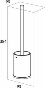 Tiger Colar - Toiletborstel met houder vrijstaand - Zwart, Ophalen of Verzenden, Zo goed als nieuw
