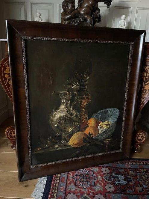 Hollandse School (XX) - Stilleven met zilveren kan en, Antiek en Kunst, Kunst | Schilderijen | Klassiek