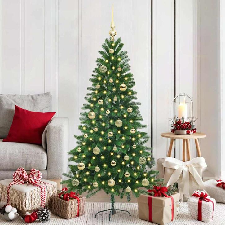 vidaXL Kerstboom met 150 LED met standaard Groen 150 cm PE, Diversen, Kerst, Nieuw, Verzenden
