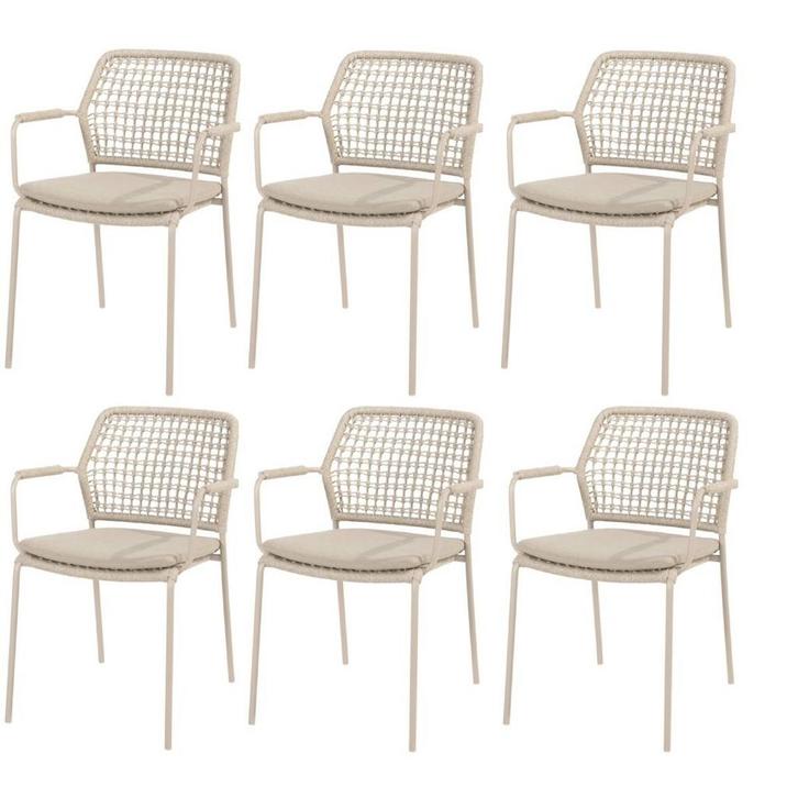 Barista dining tuinstoel stapelbaar latte Taste 4SO set van, Tuin en Terras, Tuinstoelen, Nieuw, Ophalen of Verzenden