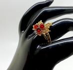 Echte Baltische amber vintage ring, sterling zilver 24