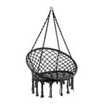 Hangstoel knoet - zwart - 80x100 cm, Tuin en Terras, Tuinsets en Loungesets, Nieuw, Verzenden