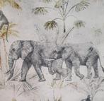 Exclusieve antieke Afrikaanse stof -280x300cm - olifanten -