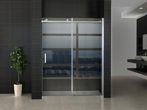 Schuifbare nisdeur 2-delig chroom 8mm NANO, Doe-het-zelf en Verbouw, Sanitair, Nieuw, Verzenden