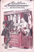 Wilhelm als slager in gesprek met Wilson op spotprent, Verzenden, Nieuw