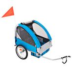 vidaXL Fietskar voor kinderen 30 kg grijs en blauw