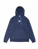 NIKE Mens Graphic Hoodie Jumper Medium Navy Blue Colourblock, Verzenden, Nieuw