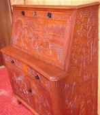 Antiek Chinese Klepbureau Secretaire Bureau kast Buro China, Ophalen
