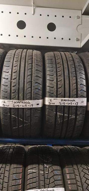 2x 215-45-17 Hankook Zomer 5.7mm €40 Per Band 215 45 17 beschikbaar voor biedingen