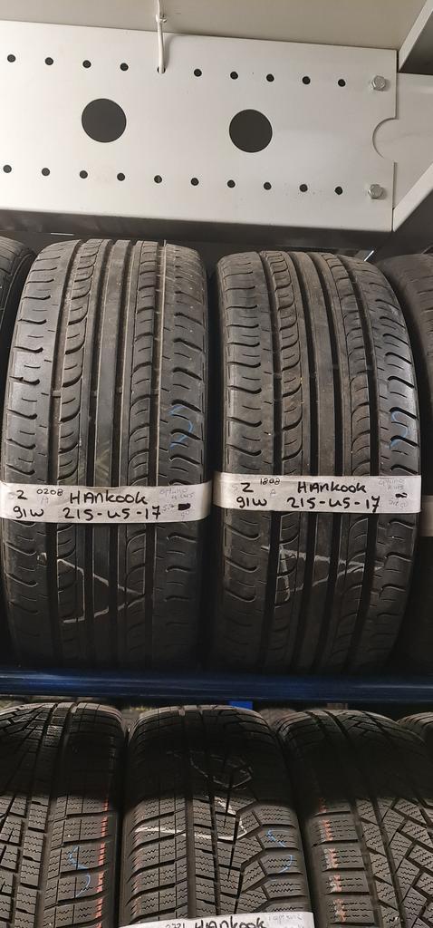 2x 215-45-17 Hankook Zomer 5.7mm €40 Per Band 215 45 17, Auto-onderdelen, Banden en Velgen, 17 inch, Zomerbanden, 215 mm, Personenwagen