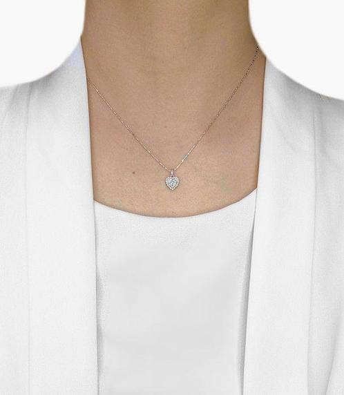 Other brand - Hanger - 14 karaat Witgoud - 0.31ct. tw., Sieraden, Tassen en Uiterlijk, Antieke sieraden