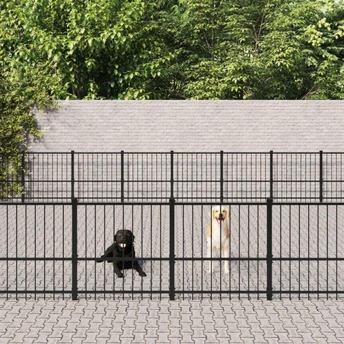 Hondenkennel 94,09 m² staal, Dieren en Toebehoren, Hondenhokken, Nieuw, Verzenden