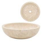 Marmer Gootsteen 40cm Creme | Retourdeal | 47% Korting!, Ophalen of Verzenden, Nieuw, Steen, Wastafel