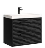Badkamermeubel Etna 60cm mat zwart Badmeubel met wastafel, Huis en Inrichting, Verzenden, Nieuw, Wastafelkast