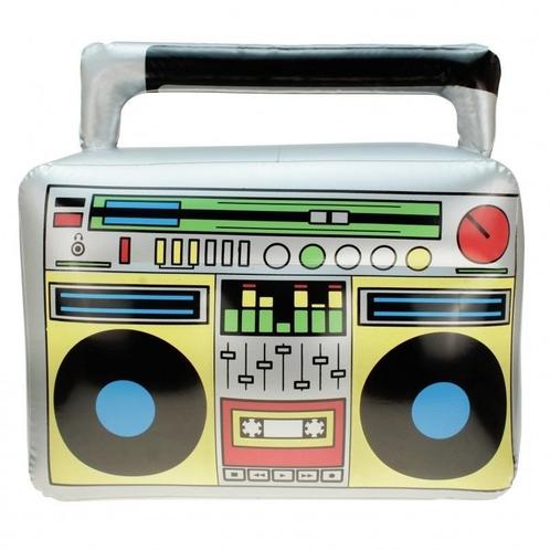 Opblaasbare ghetto blaster 44 cm - Opblaas decoratie, Hobby en Vrije tijd, Feestartikelen, Ophalen of Verzenden