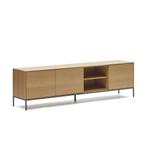 *WOONWINKEL* Kave Home Vedrana Design Tv-meubel Hoog Eiken, Huis en Inrichting, Kasten | Televisiemeubels, Verzenden, Nieuw