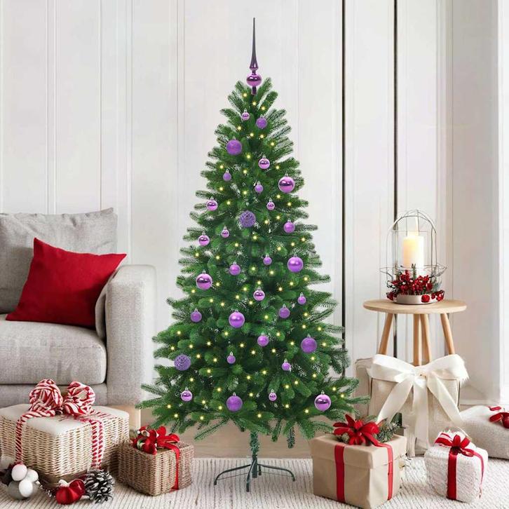 vidaXL Kerstboom met 150 LED met standaard Groen 150 cm PE, Diversen, Kerst, Nieuw, Verzenden